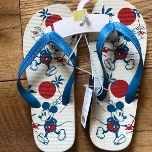 Boys Disney Mickey Mouse flip flops L 4/5